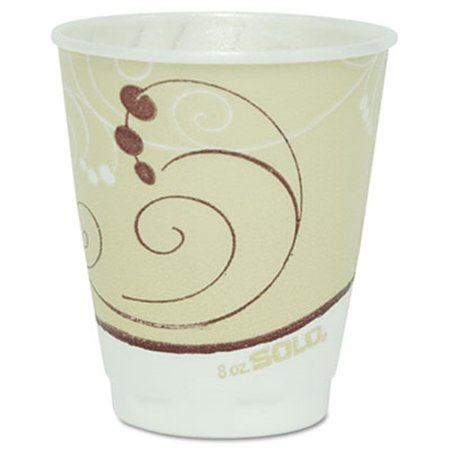 TISTHESEASON Symphony Design Trophy Foam Hot/Cold Drink Cups- 8 oz.- Beige- 1000/Carton, 1000PK TI184993